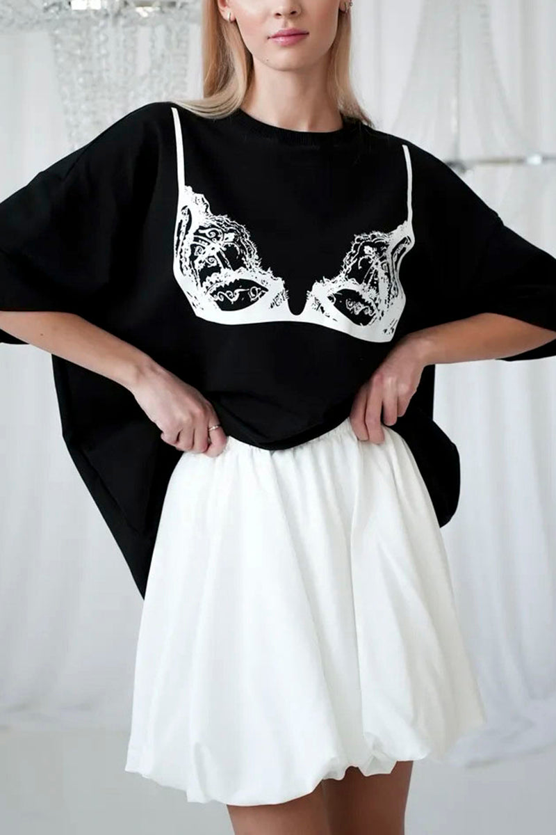 Bra Print Casual T-Shirt
