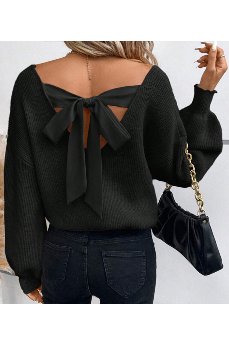 Back Bow Detail Sweater