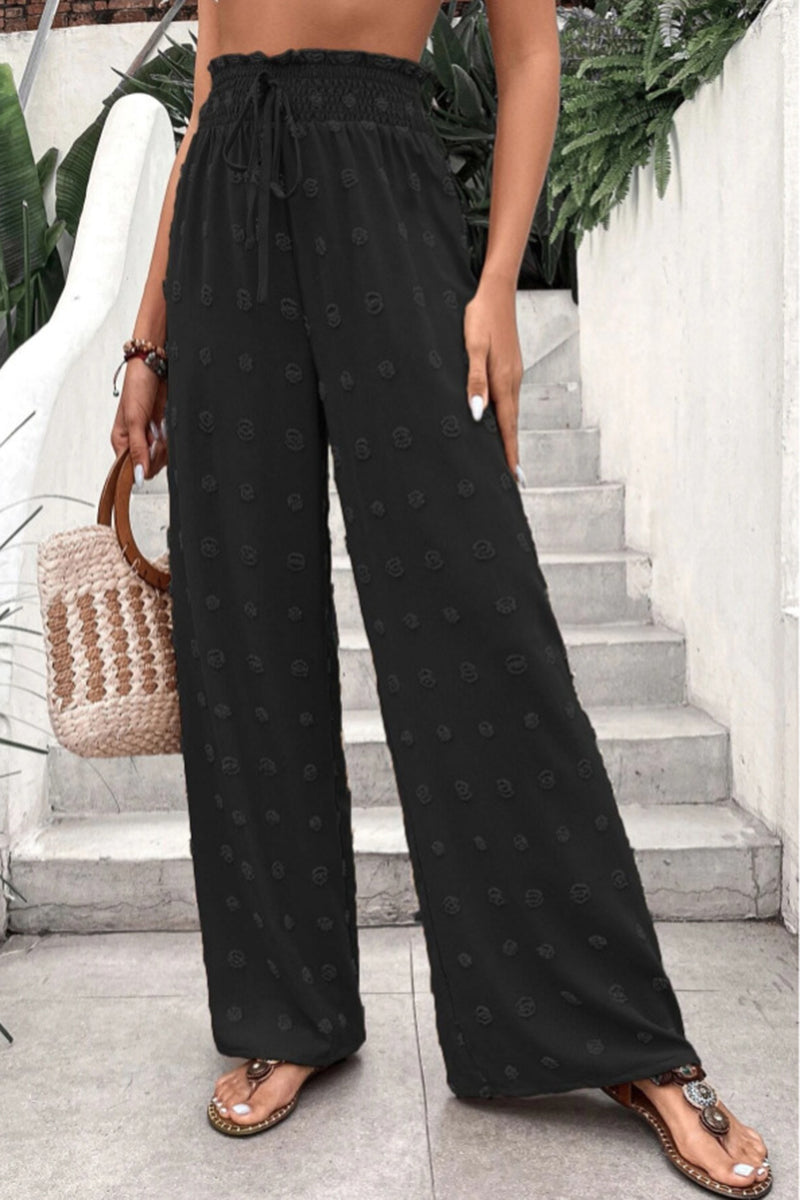 Bohemian High-Waist Wide-Leg Pants