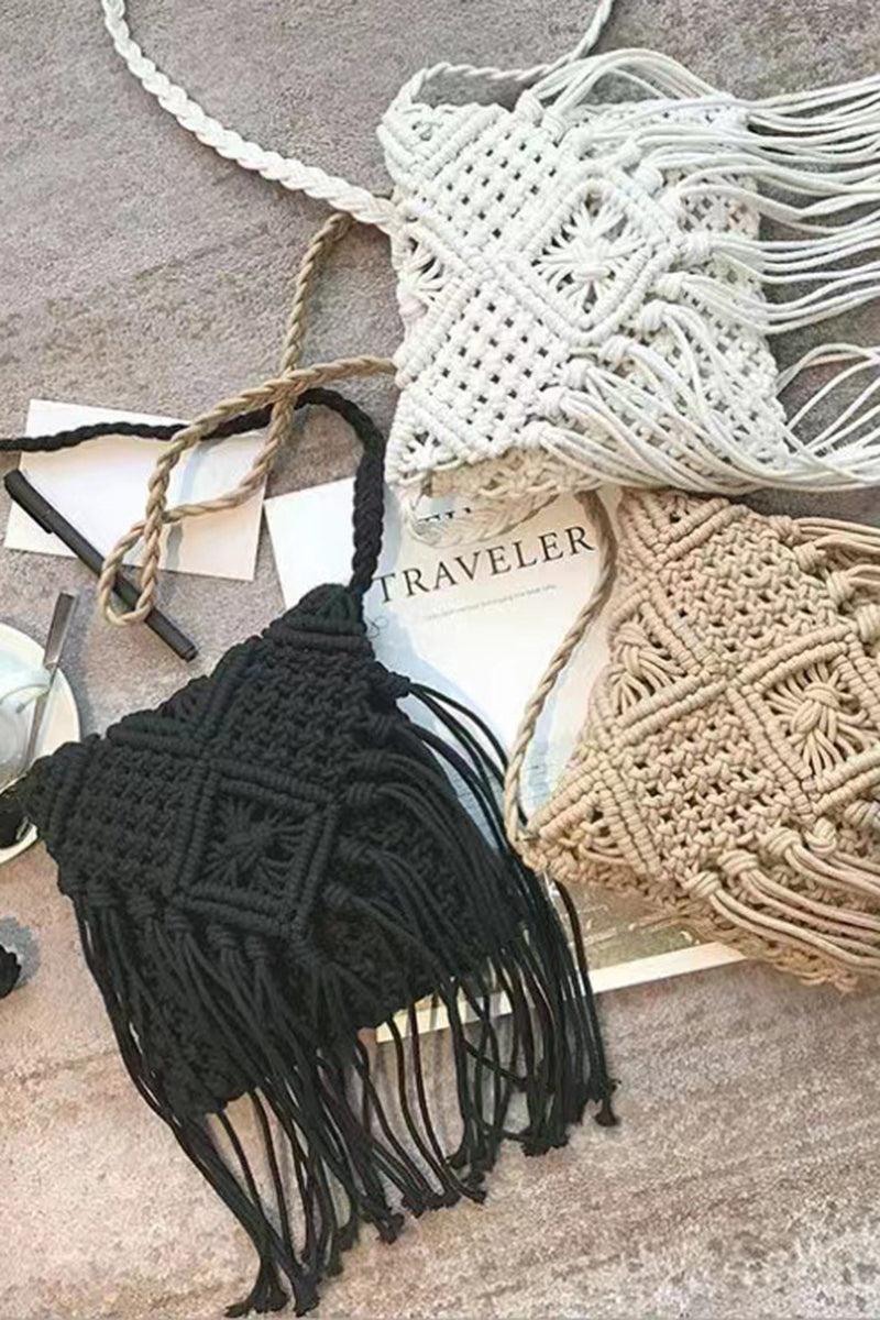 Boho Fringe Macramé Shoulder Bag