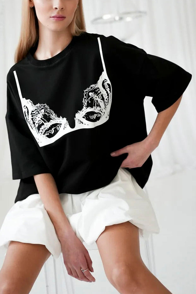 Bra Print Casual T-Shirt
