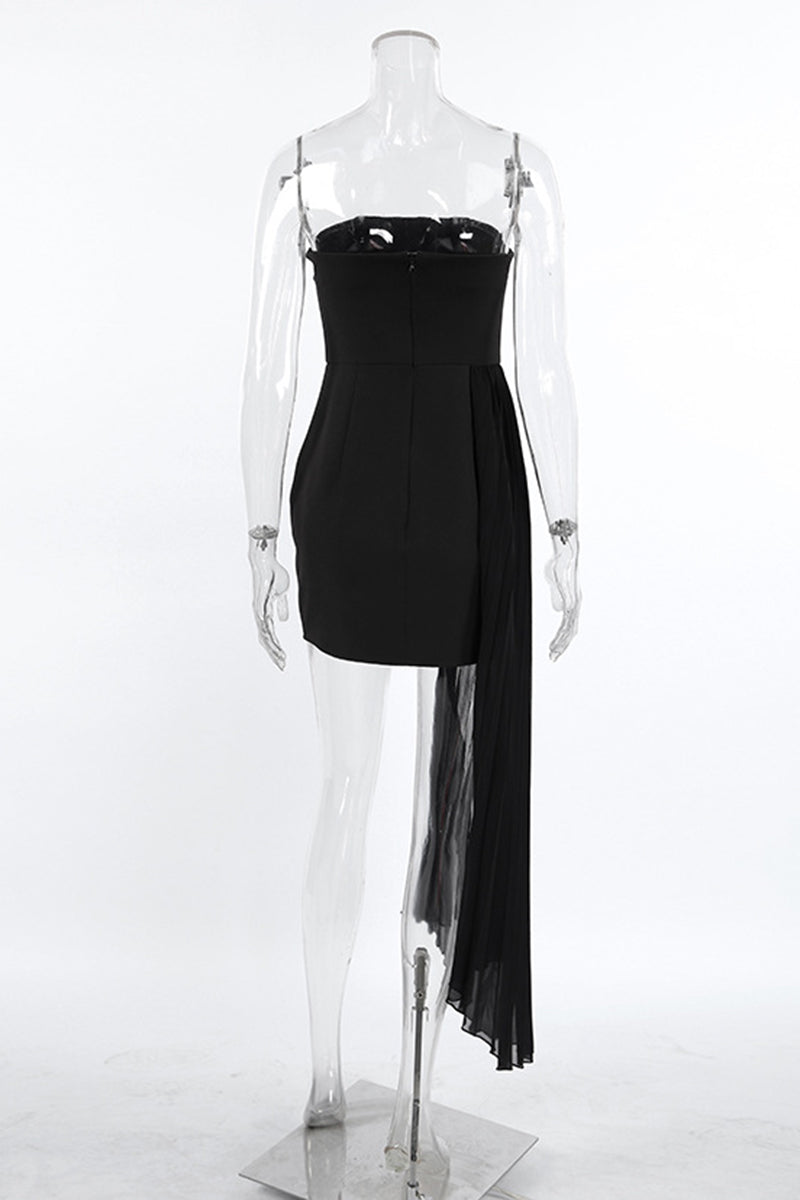 Asymmetrical Sleeveless Bodycon Dress