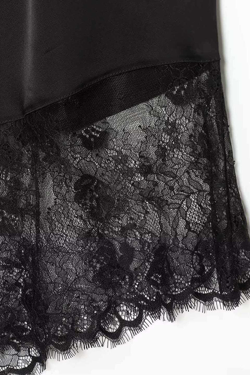 Asymmetric Lace Halter Neck Top