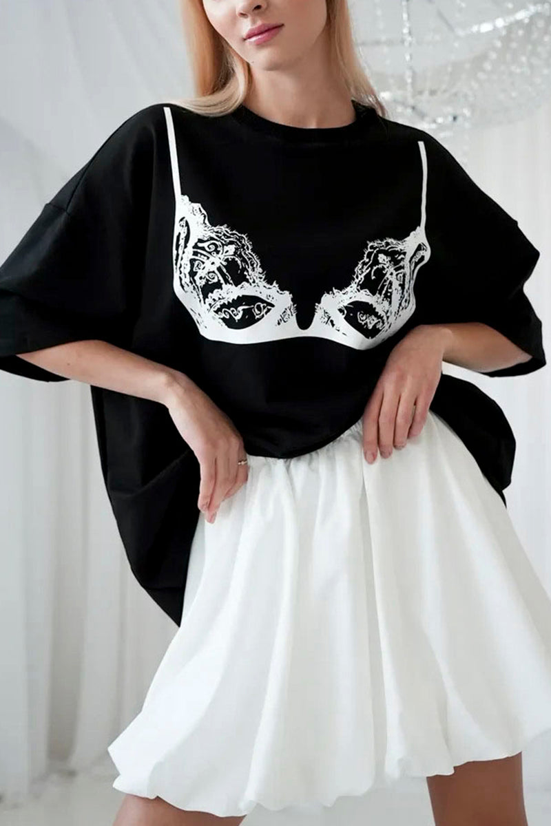 Bra Print Casual T-Shirt
