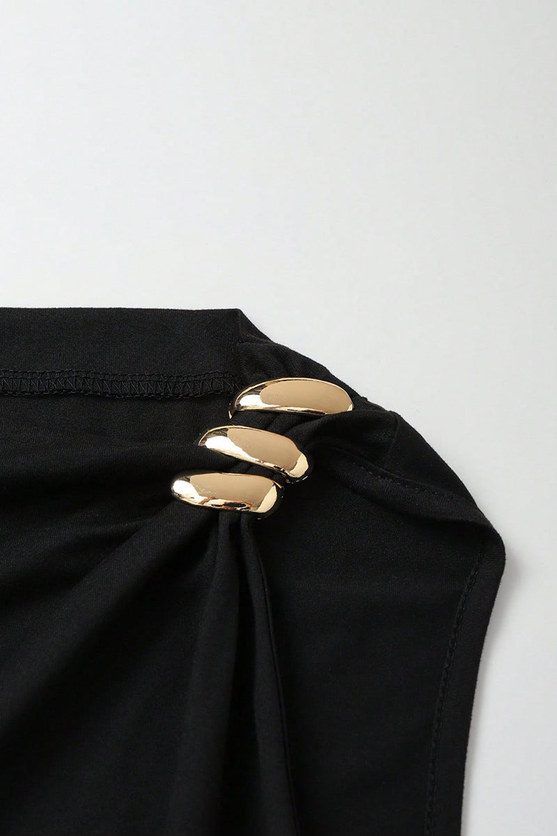 Asymmetric Ruched Sleeveless Camisole