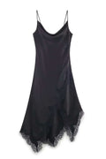 Asymmetrical Lace Hem Casual Dress