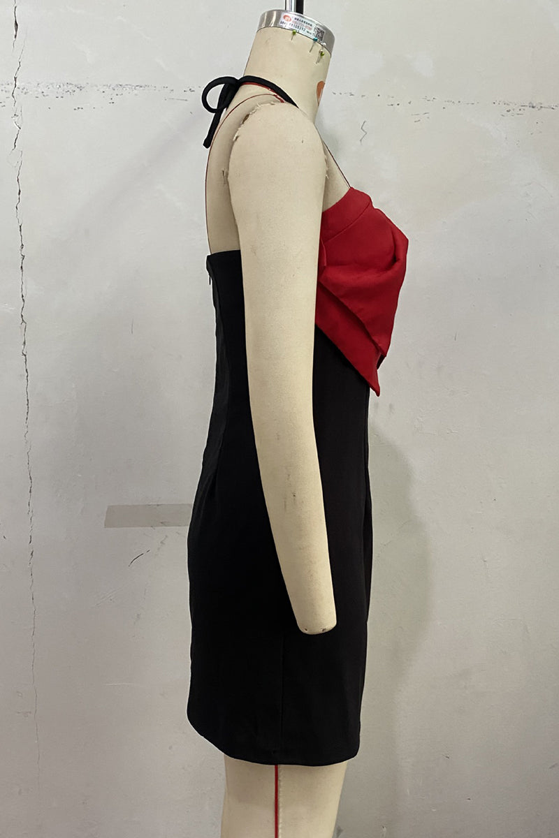 Bow Tie Halter Bodycon Dress