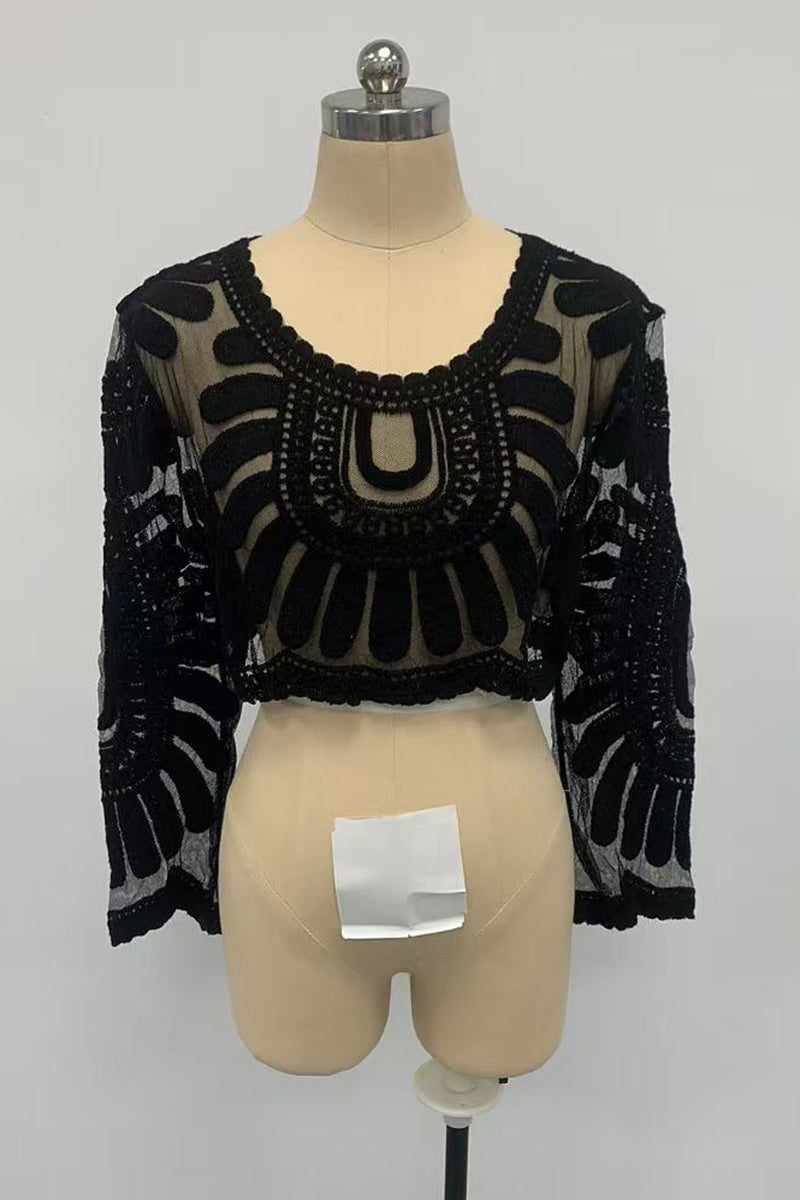 Boho Crochet Cover-Up Top