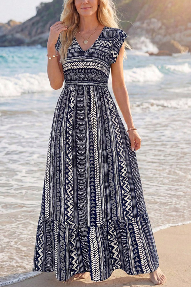 Bohemian Print Maxi Dress
