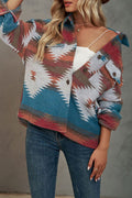 Aztec Pattern Button-Up Jacket
