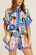 Artistic Print Short Sleeve Set