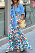 Boho Tiered Casual Maxi Skirt
