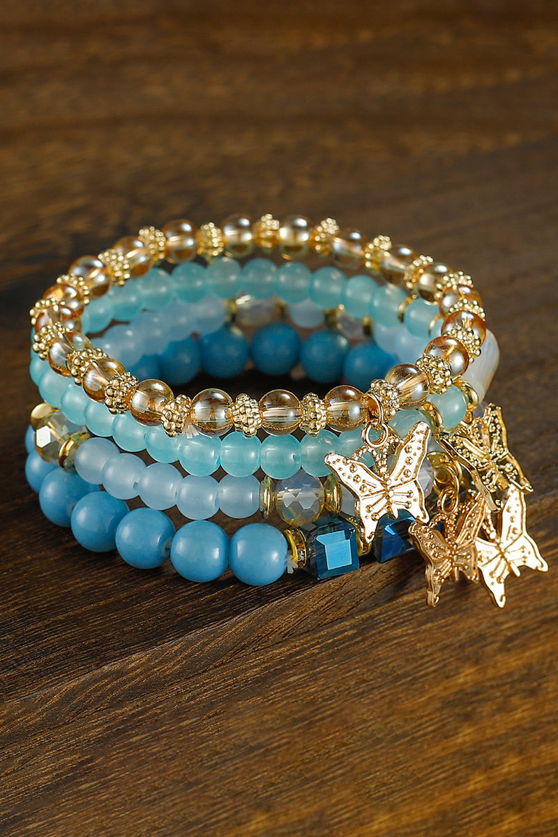 Butterfly Charm Beaded Bracelet