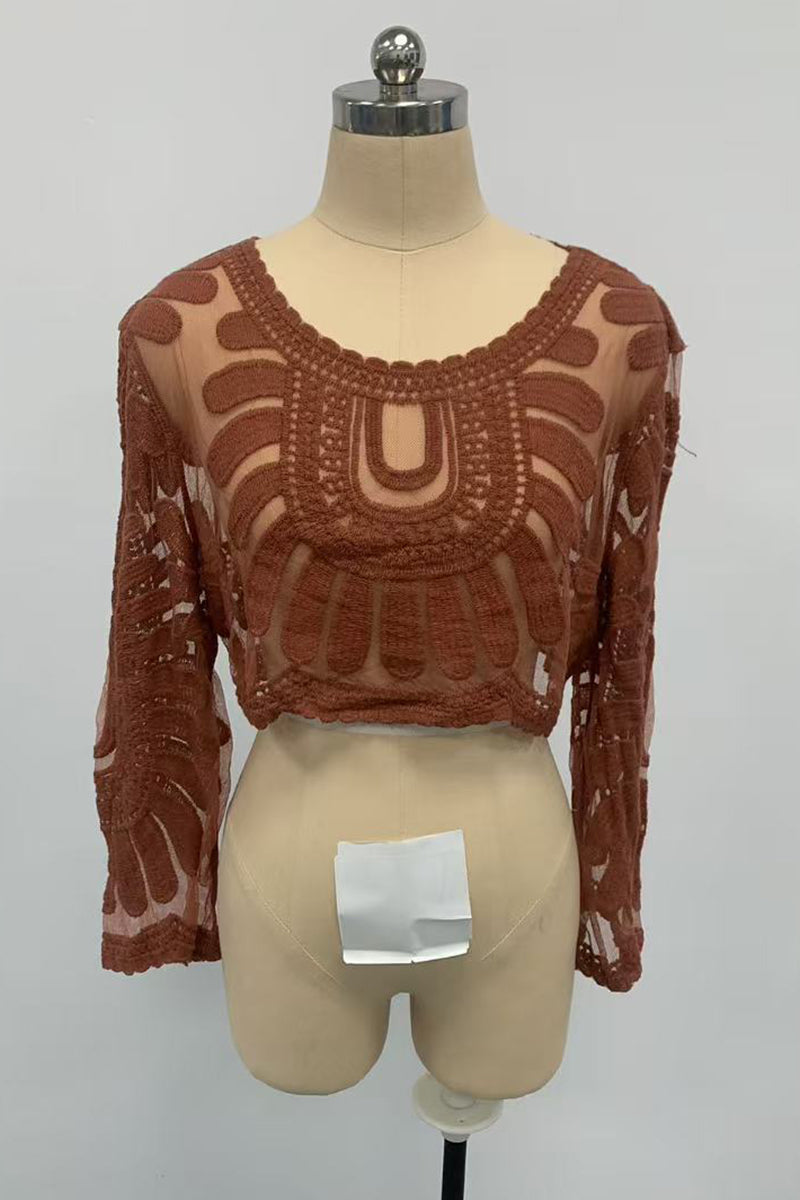 Boho Crochet Cover-Up Top