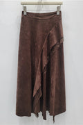 Asymmetrical Midi Wrap Skirt