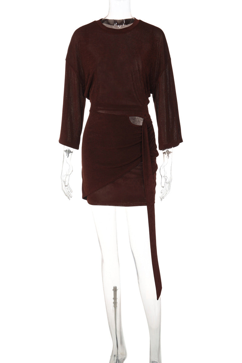 Belted Wrap Casual Dress