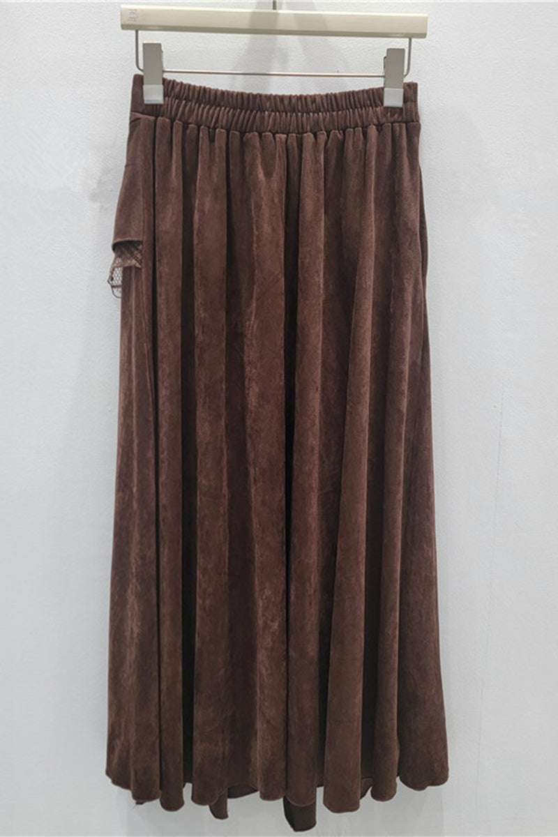 Asymmetrical Midi Wrap Skirt