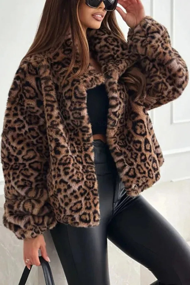 Bold Leopard Print Coat