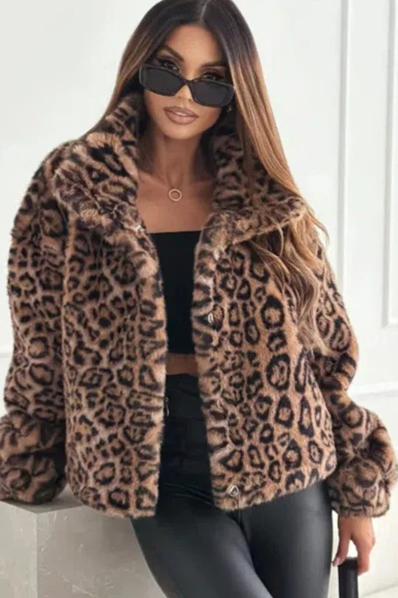 Bold Leopard Print Coat