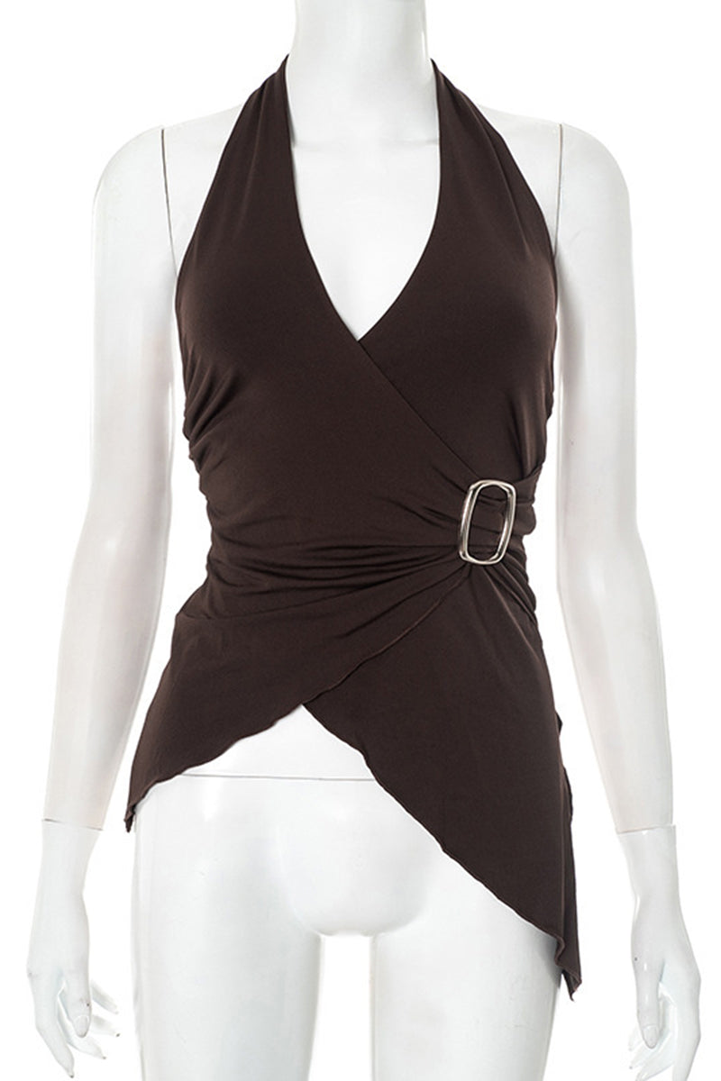 Asymmetric Wrap Tank with Buckle