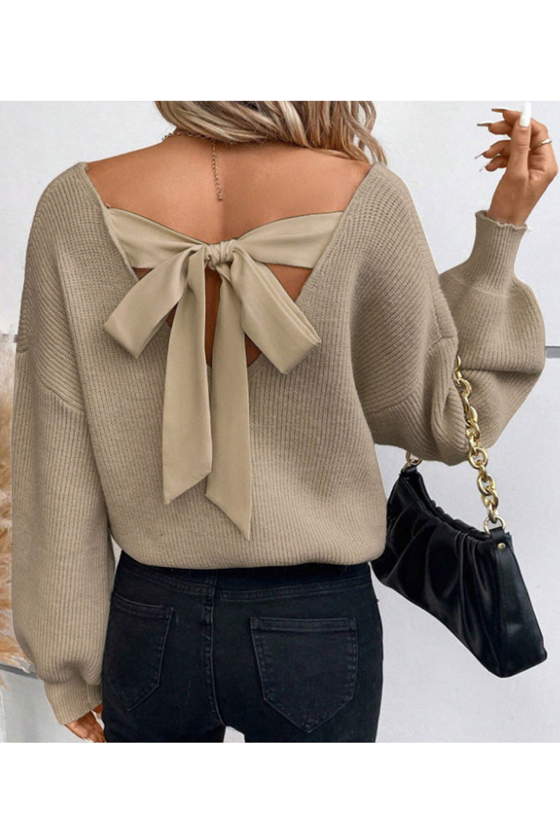 Back Bow Detail Sweater