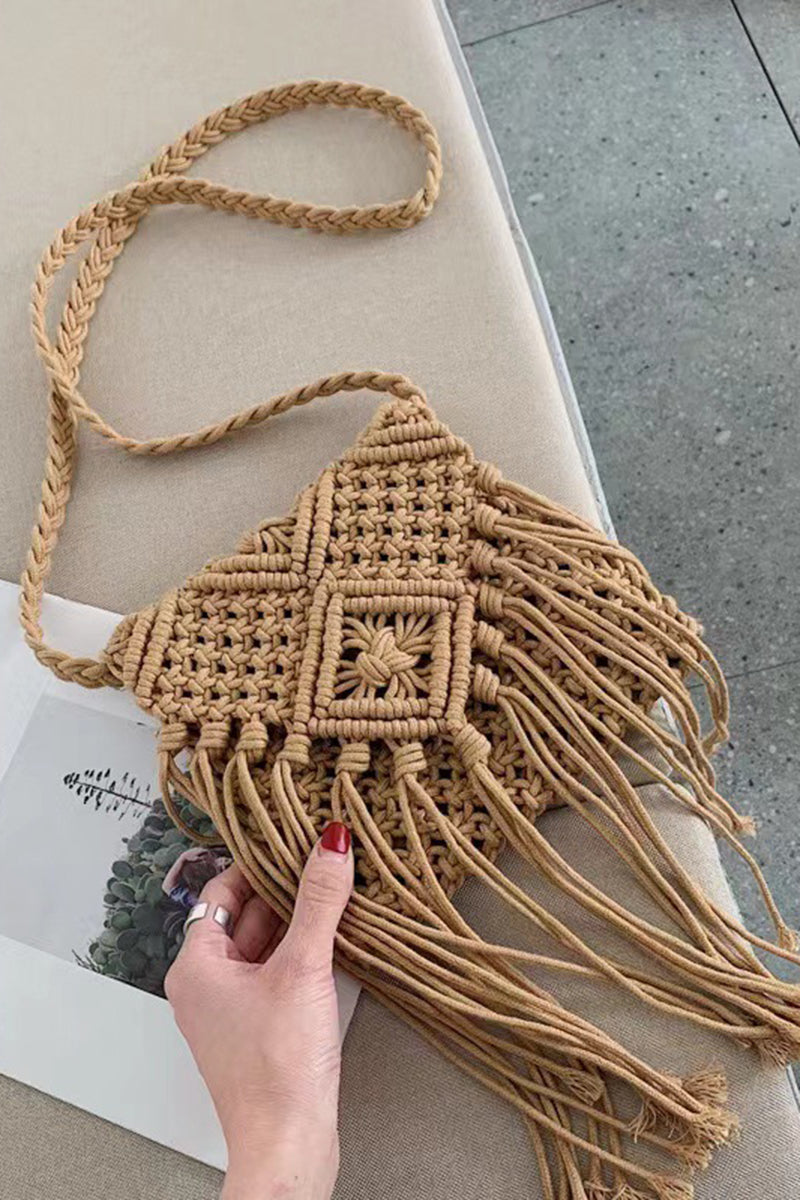 Boho Fringe Macramé Shoulder Bag