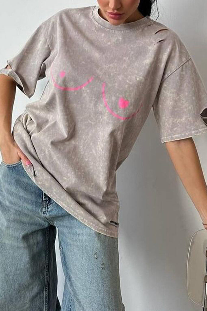 Artistic Distressed Graphic Tee
