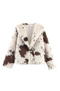 Animal Print Plush Coat