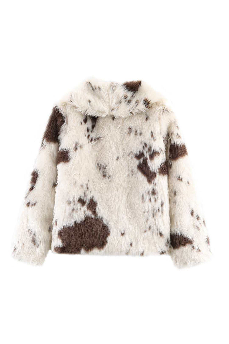Animal Print Plush Coat