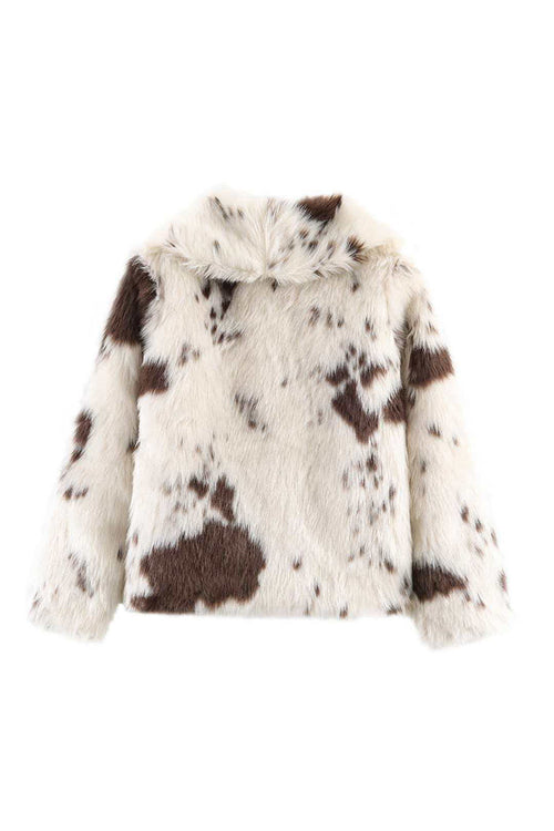 Animal Print Plush Coat