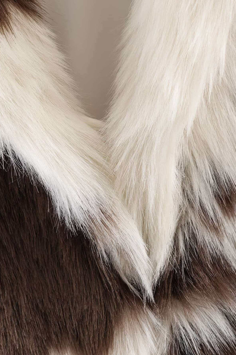 Animal Print Plush Coat