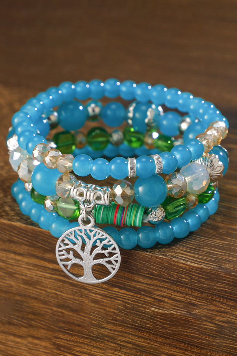 Beaded Tree Charm Bracelet