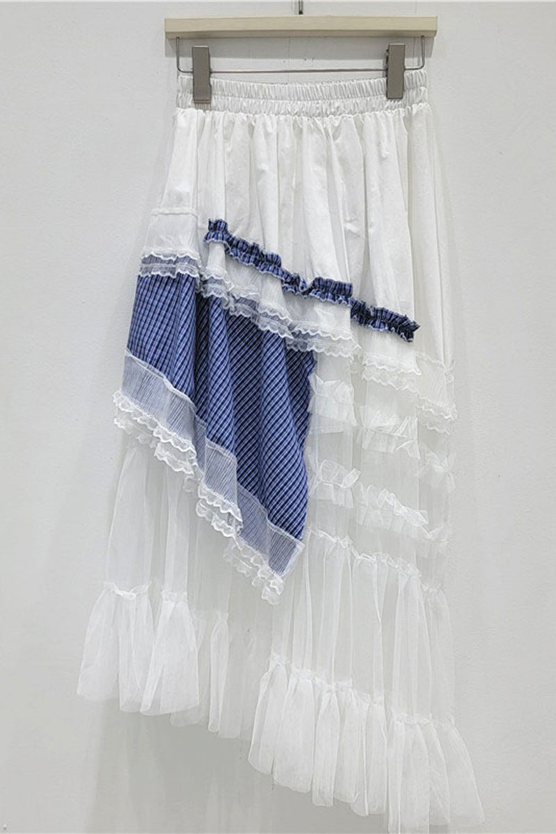 Asymmetrical Layered Midi Skirt
