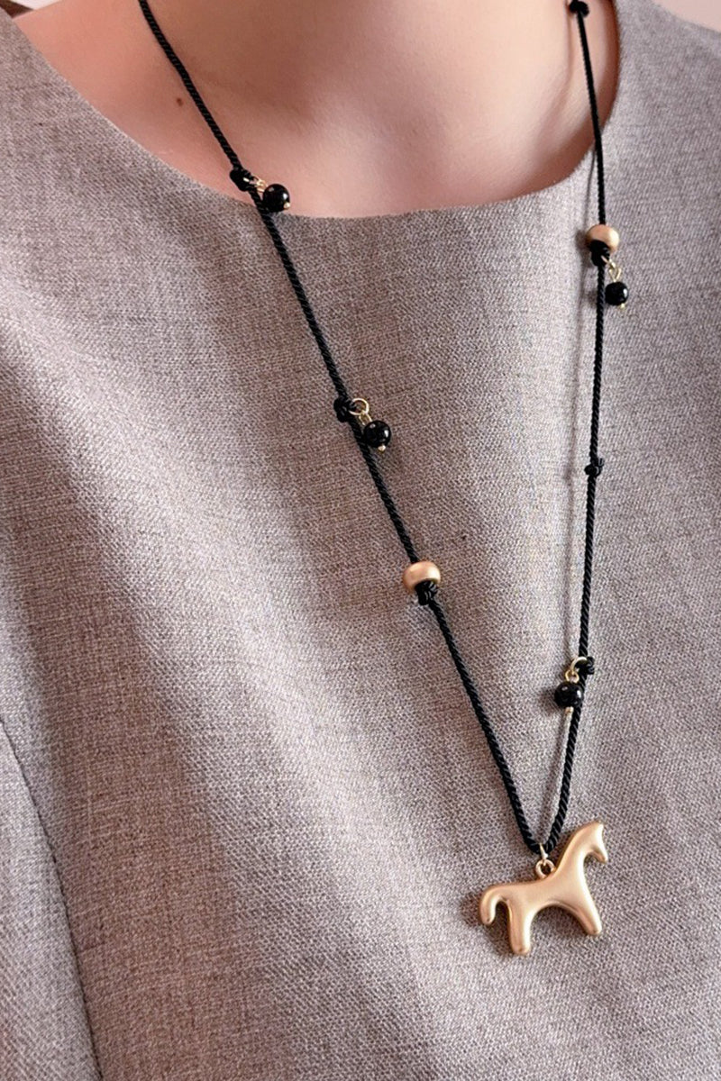 Abstract Pendant Layered Necklace