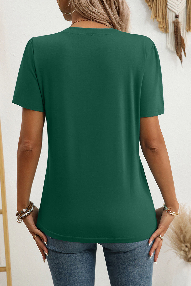 Button-Detail Short Sleeve Polo Shirt