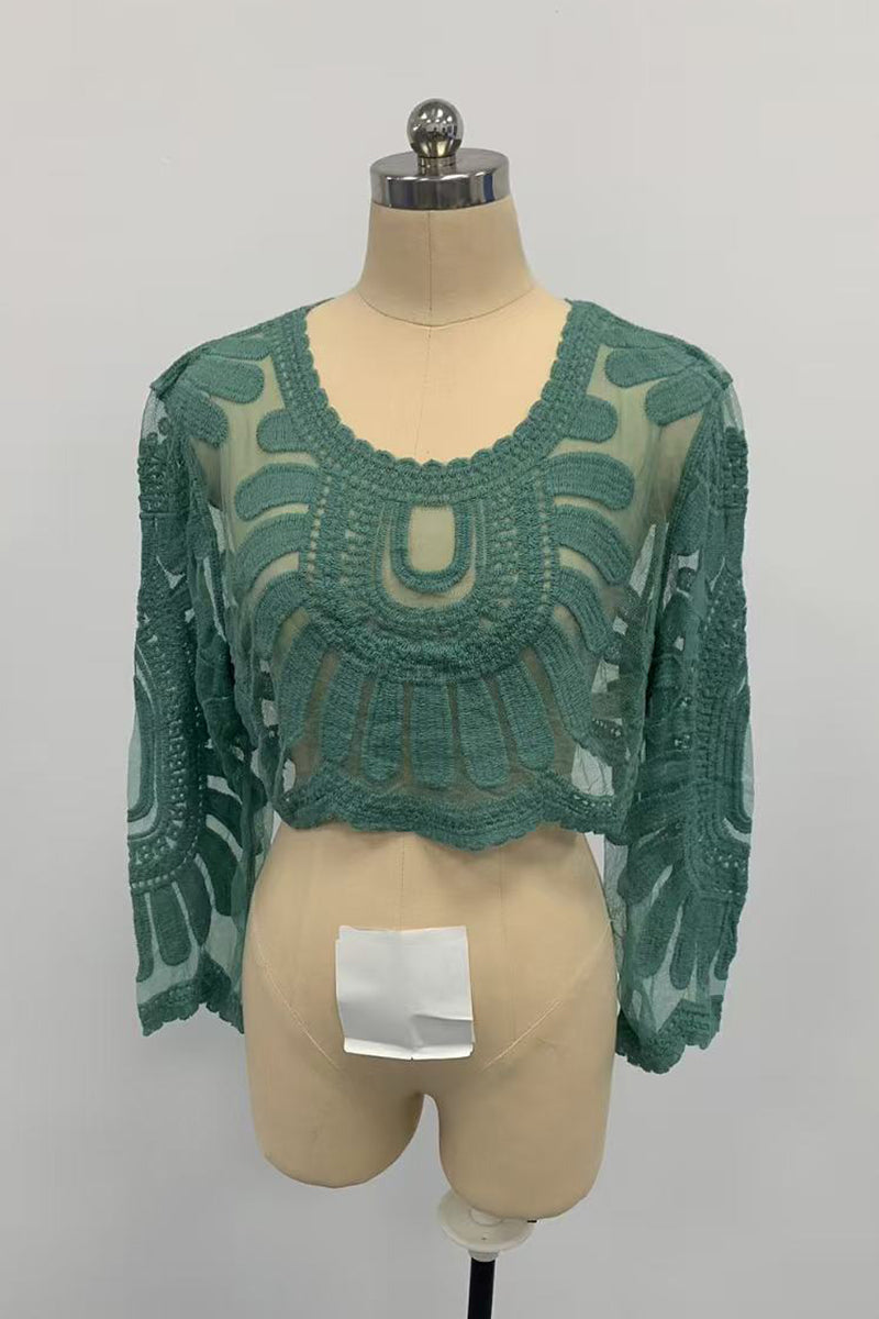 Boho Crochet Cover-Up Top