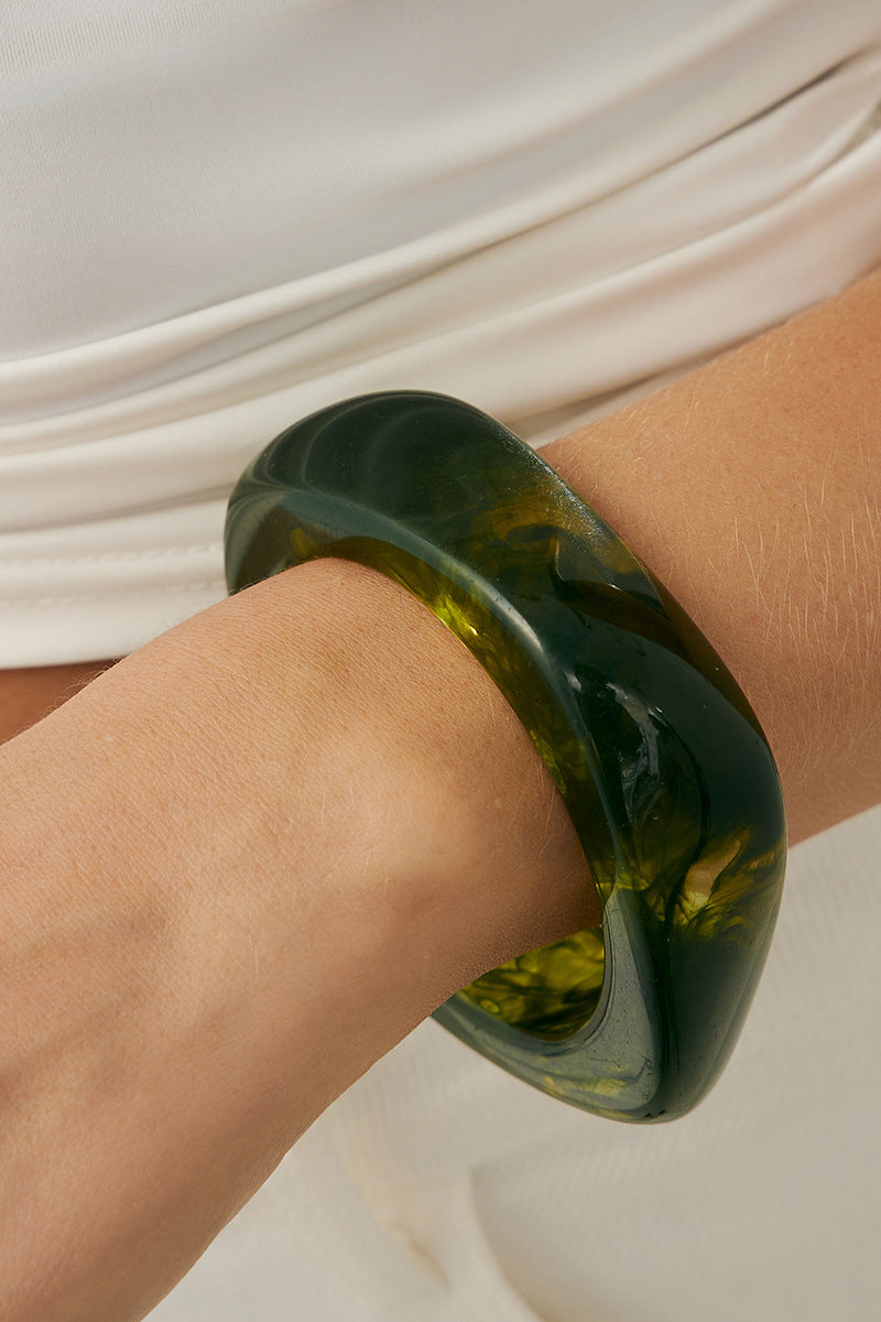 Bold Marbled Acrylic Bangle