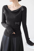 Butterfly Embellished Long Sleeve Top