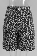 Animal Print Casual Shorts