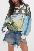 Artistic Imagery Oversized Sweatshirt