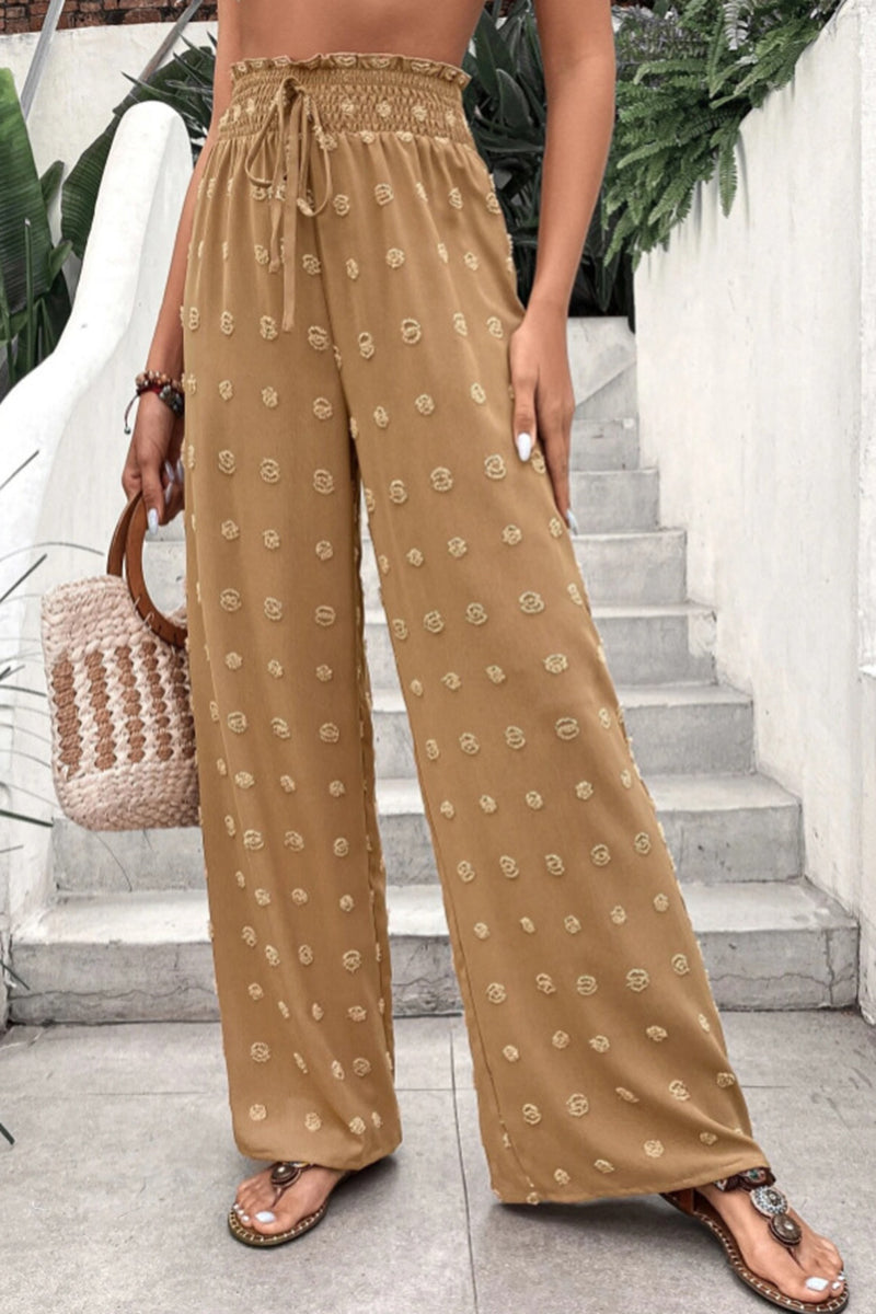 Bohemian High-Waist Wide-Leg Pants
