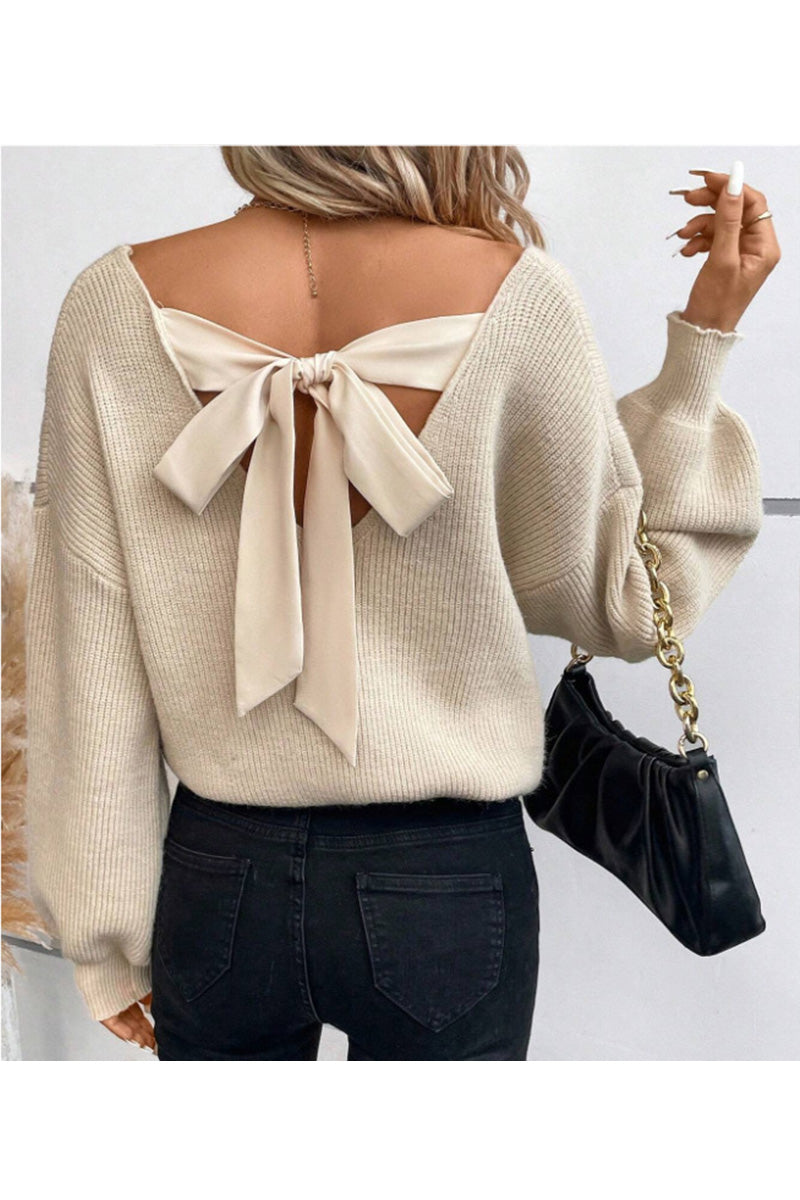 Back Bow Detail Sweater