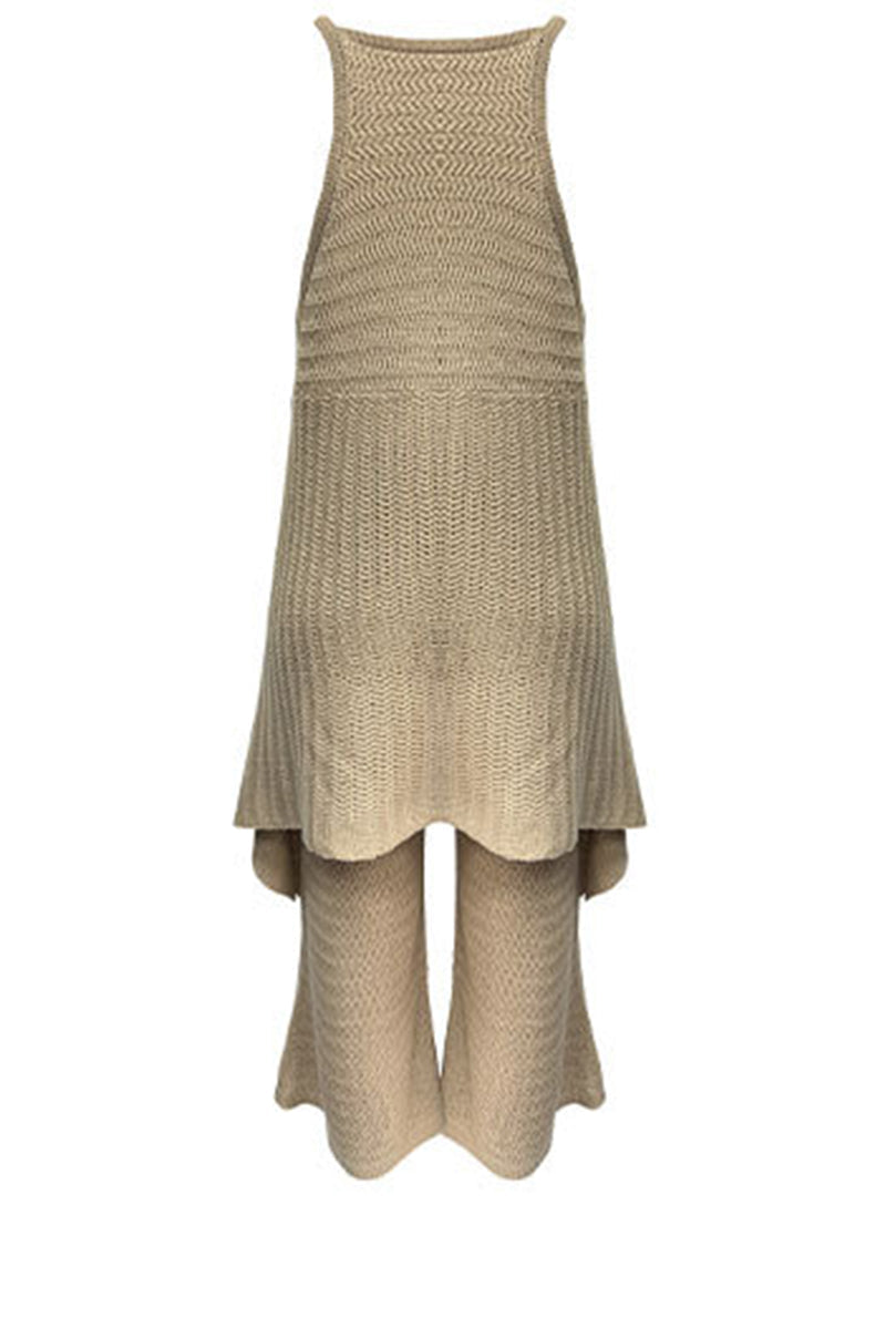 Asymmetric Hem Pants Set
