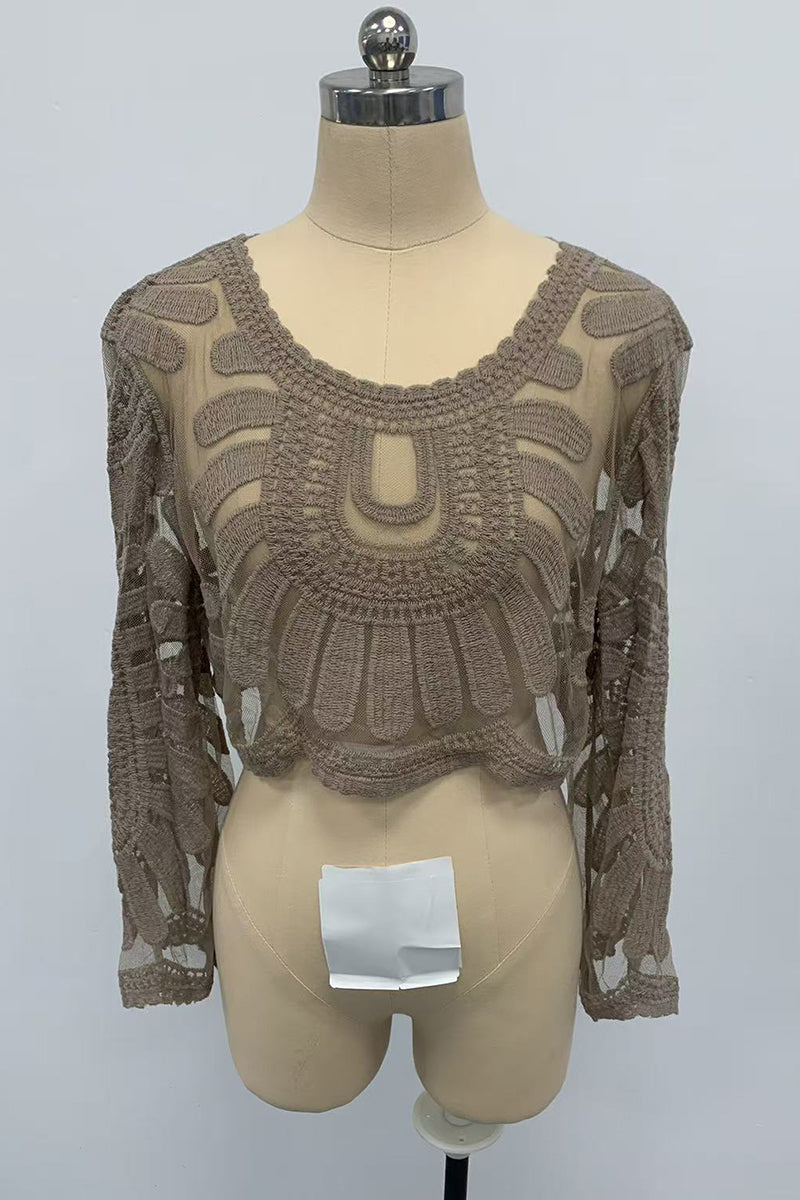 Boho Crochet Cover-Up Top