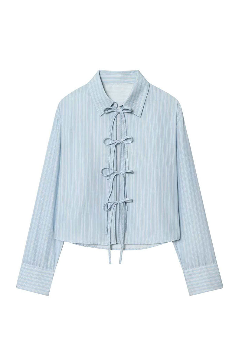 Bow-Tie Detail Long Sleeve Blouse