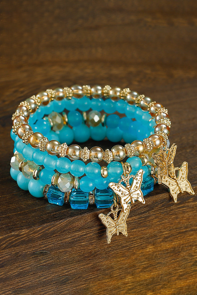 Butterfly Charm Beaded Bracelet