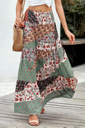 Boho Print Maxi Skirt