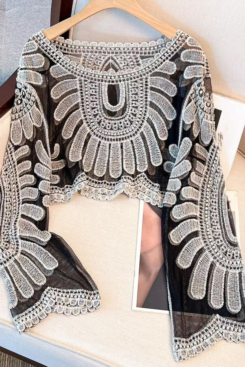 Boho Crochet Cover-Up Top