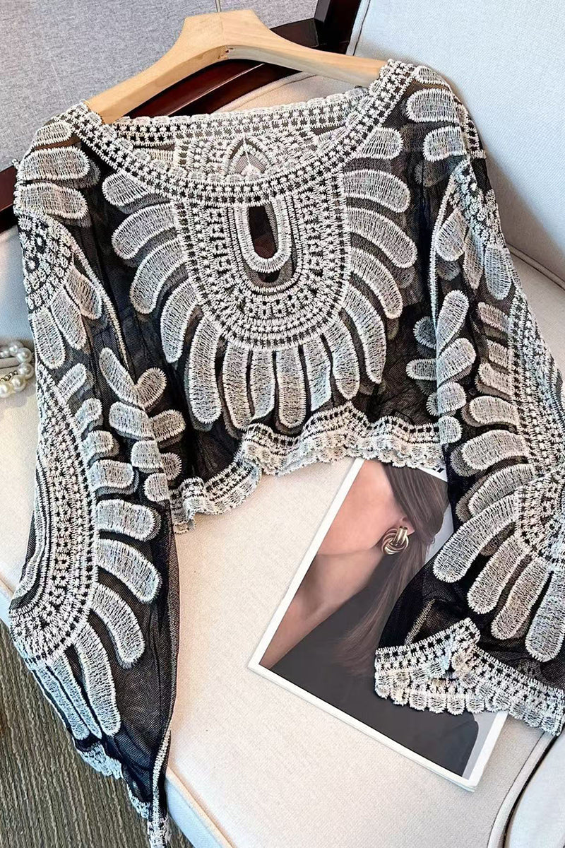 Boho Crochet Cover-Up Top
