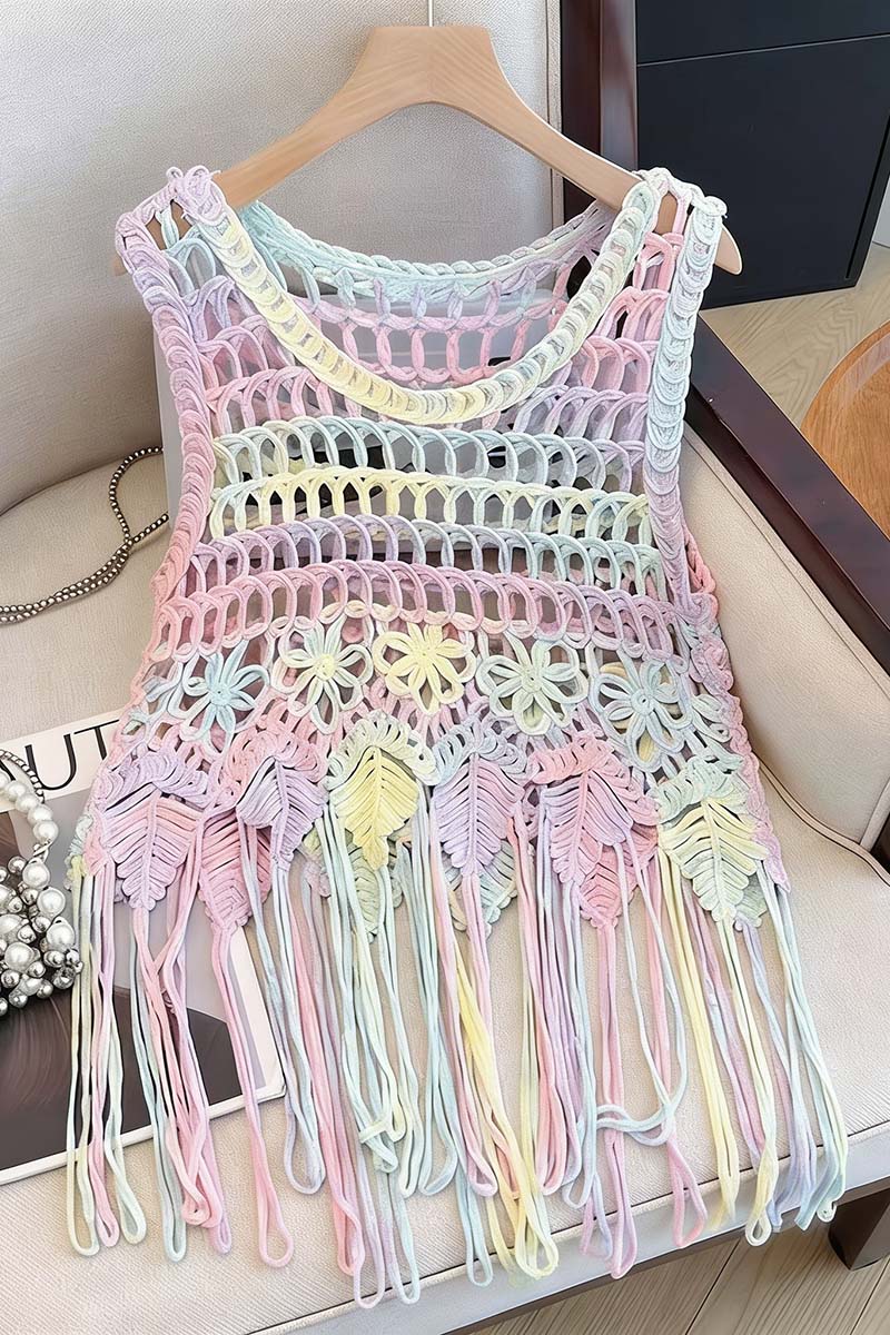 Boho Fringe Crochet Tank Top